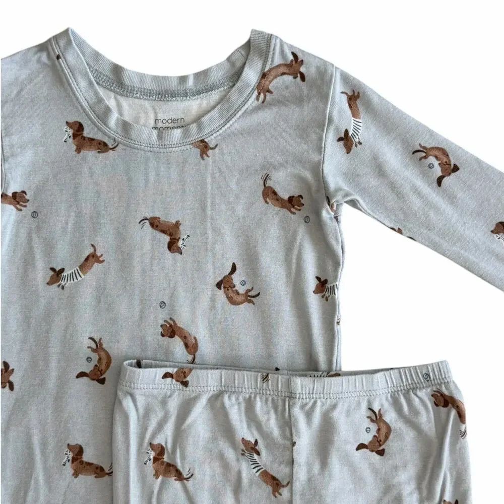 MODERN MOMENTS Baby Weiner Dog Pajama Set Size 2T